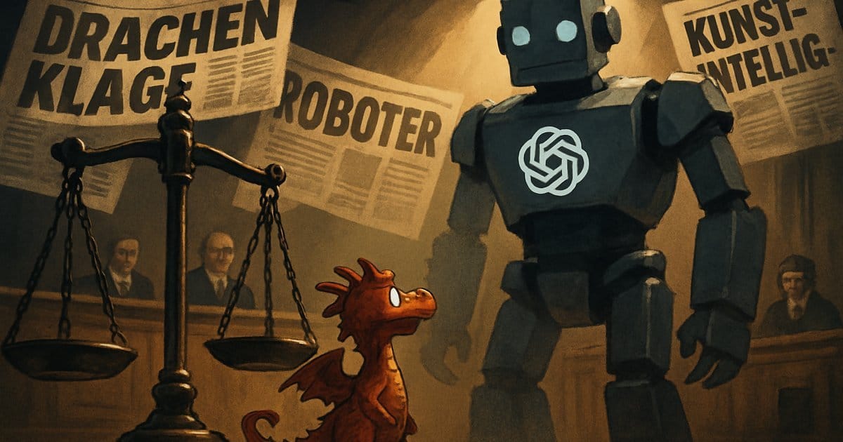 Drache vs. Algorithmus: Erster Urheberrechtsfall gegen OpenAI in Deutschland, KI-Cyberfähigkeit verdoppelt sich rasant